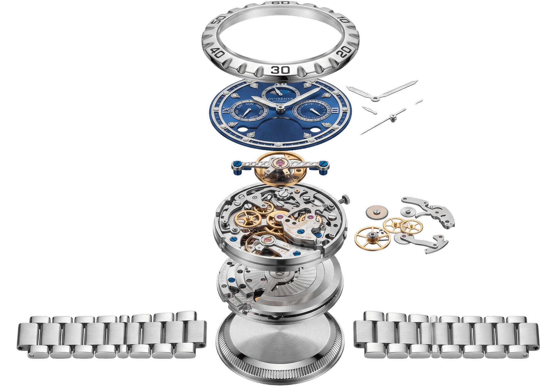 Vue éclatée du calibre OM·1423